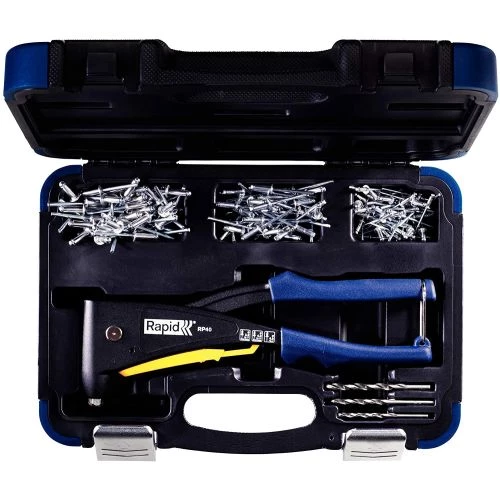 Pince à riveter Multi coffret 250 rivets Rapid RP40 + forets 8 Pince à riveter Multi coffret 250 rivets Rapid RP40 + forets – Image 6