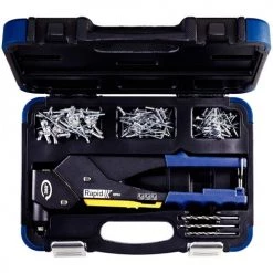 Pince à riveter Multi tête pivotante Rapid RP60 coffret 250 rivets + forets -Mesure et traçage Soldes 2022 AFD 127123