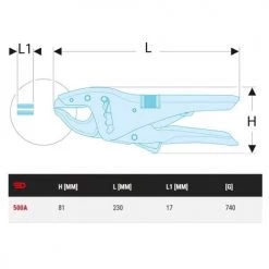 Pince-étaux à bec court Facom 500A -Mesure et traçage Soldes 2022 AFD 79136