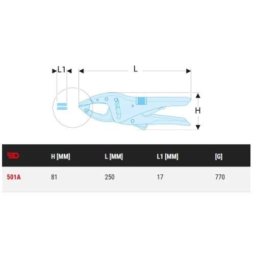 Pince-étau Facom à bec long 501A 4 Pince-étau Facom à bec long 501A – Image 2